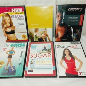 Workout DVD exercise lot of 6 fitness video